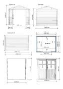 Domek | Ogrodowy narzędziowy Montreal 250x220 28mm z podłogą