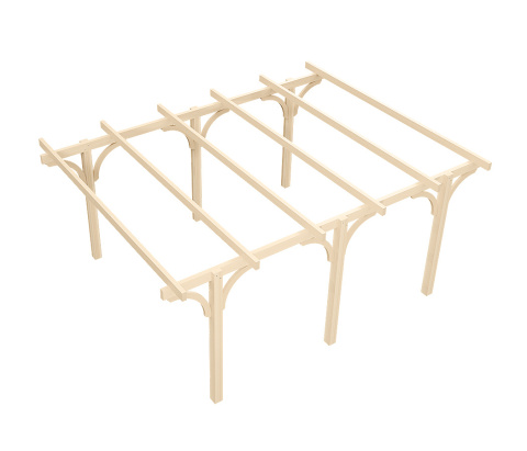 Wiata | KVH Sucha Premium - 410 x 525 cm - słupki 12x12x300 cm garażowa wolnostojąca - zastrzał łuk Wiata | KVH Sucha Premium - 410 x 525 cm - słupki 12x12x300 cm garażowa wolnostojąca - zastrzał łuk