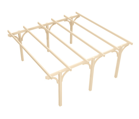 Wiata | KVH Sucha Premium - 500 x 525 cm - słupki 12x12x300 cm garażowa wolnostojąca - zastrzał łuk Wiata | KVH Sucha Premium - 500 x 525 cm - słupki 12x12x300 cm garażowa wolnostojąca - zastrzał łuk