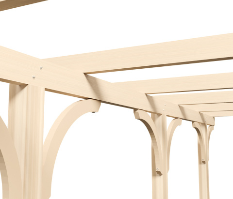 Wiata | KVH Sucha Premium - 500 x 525 cm - słupki 12x12x300 cm garażowa wolnostojąca - zastrzał łuk Wiata | KVH Sucha Premium - 500 x 525 cm - słupki 12x12x300 cm garażowa wolnostojąca - zastrzał łuk